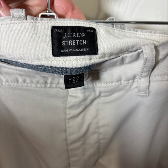 J Crew Tech Pants Mens 34x34 Light Beige Slim Fit 484 Preppy Stretch Golf Chino - Picture 4 of 7